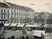 Ilički trg (Mali plac, današnji Britanski trg) oko 1905.-1910. godine
